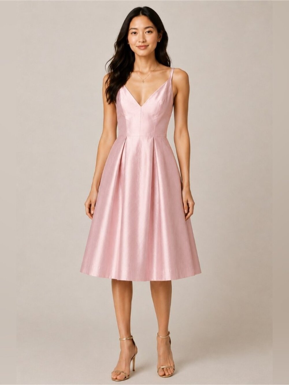 Jenny Yoo Collection Pink Satin A-Line Cocktail Dress Size 0
